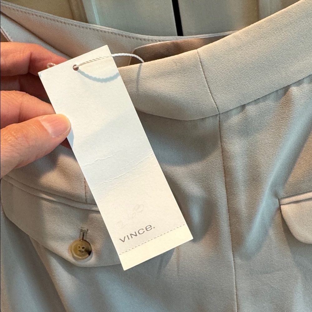 Vince high-waisted tailored culotte in sandstone - Picture 5 of 10